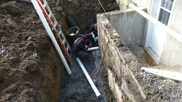 Installation d'un drain français | G.S. Dubois